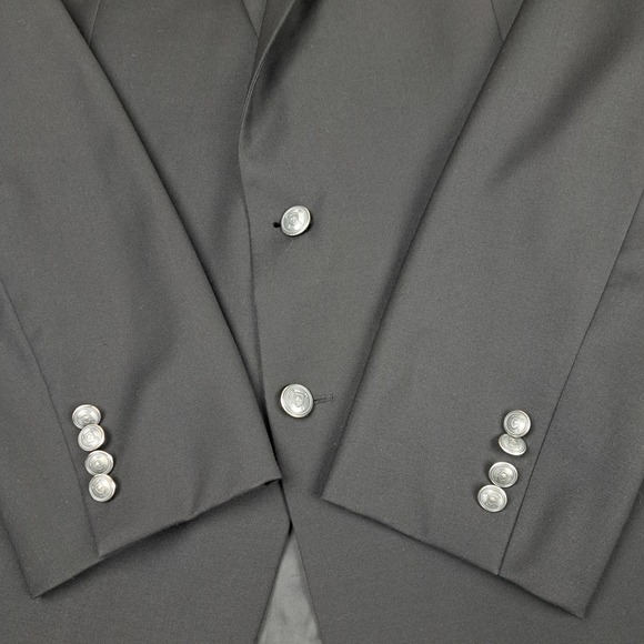 Lauren Ralph Lauren Blazer Mens 42L Black Wool Equestrian Buttons‎ Derby Jacket - Picture 4 of 16